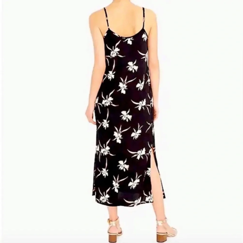 J. crew black floral dress size small